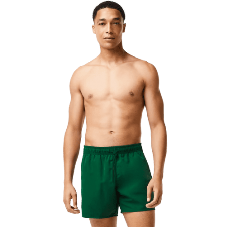 achat Short de bain Lacoste homme BAIN CORE ESSENTIALS vert face porté