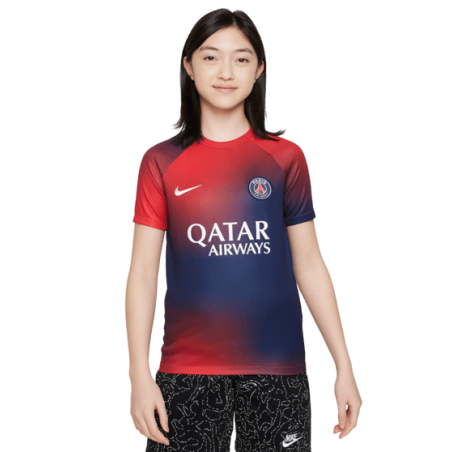 achat Maillot d'avant-match PSG 2023-2024 enfant face