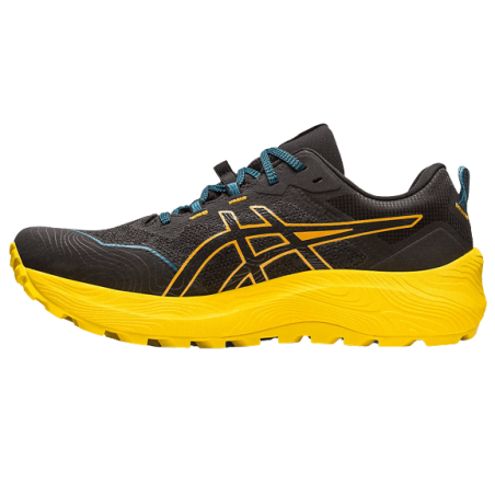 achat Chaussure de trail Asics homme GEL-TRABUCO 11 noir/jaune profil gauche