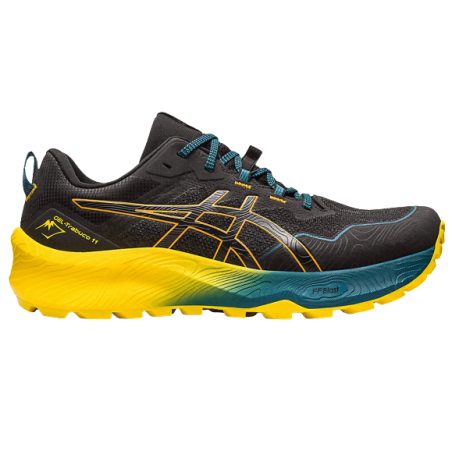 achat Chaussure de trail Asics homme GEL-TRABUCO 11 noir/jaune profil droit