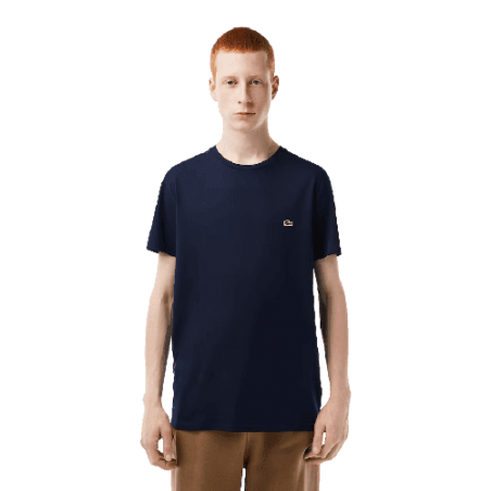 T-Shirt Lacoste Homme COLS ROULES CORE ESSENTIALS Bleu face