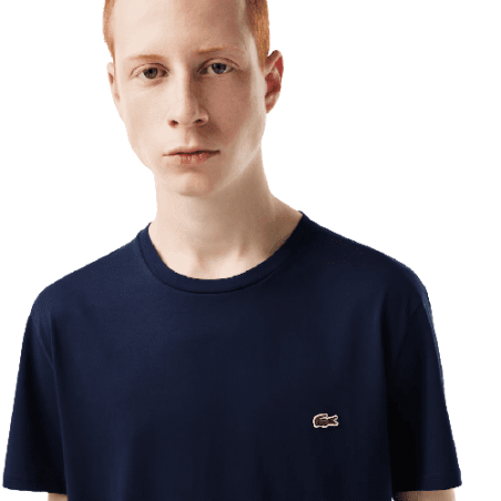 T-Shirt Lacoste Homme COLS ROULES CORE ESSENTIALS Bleu haut