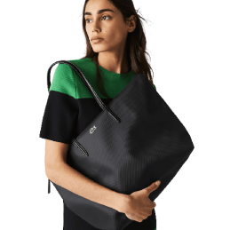 Sac cabas Lacoste Femme SHOPPING BAG noir porter