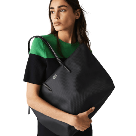 Sac cabas Lacoste Femme SHOPPING BAG noir porter