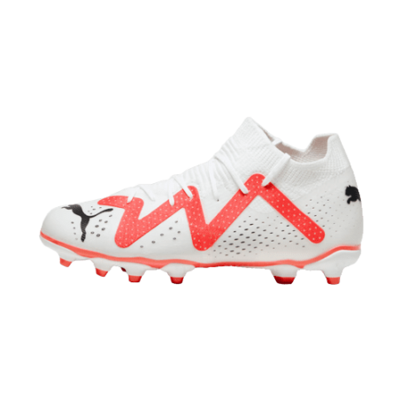 achat Chaussure de football Puma enfant Future Match FG/AG JR blanc/rose profil gauche