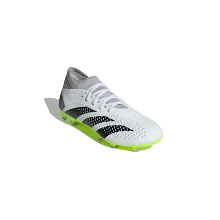 Achat chaussures de football homme PREDATOR ACCURACY.3 FG blanches et jaunes face