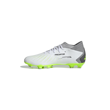 Achat chaussures de football homme PREDATOR ACCURACY.3 FG blanches et jaunes profil interne