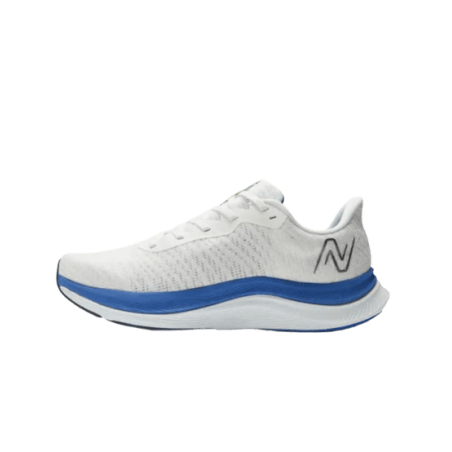 Chaussures de running homme New Balance Fuell Cell propal V4 blanc/bleu gauche