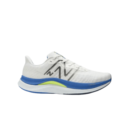 Chaussures de running homme New Balance Fuell Cell propal V4 blanc/bleu droit