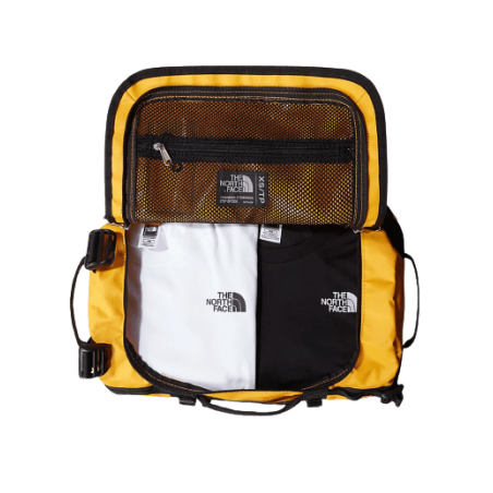 Achat sac de voyage The North Face BASE CAMP DUFFEL jaune ouvert