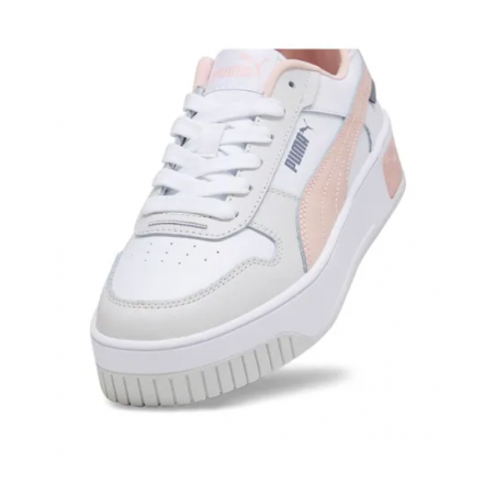 Achat Chaussure PUMA Enfant CARINA STREET Blanc/Rose face détails