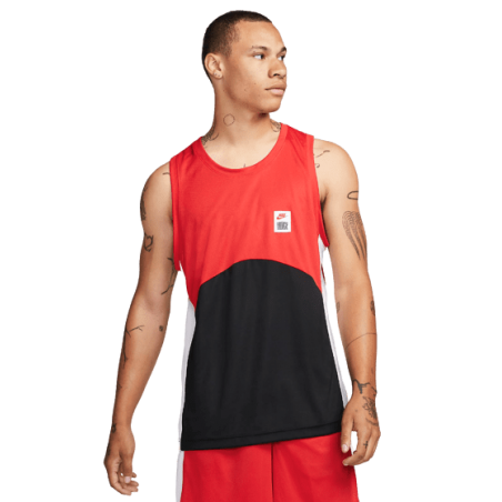 Maillot de basketball Nike homme STARTING5 noir/rouge face