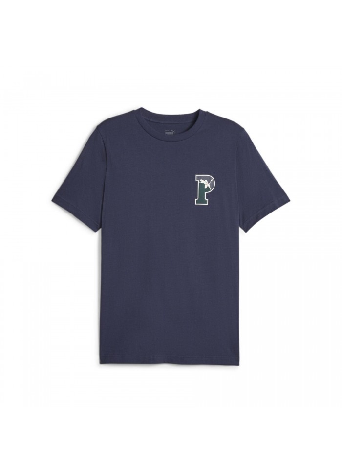 Achat T-shirt Puma Homme FD SQUAD BADGE Bleu marine face