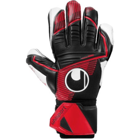 Achat Gants de gardien Uhlsport POWERLINE SUPERSOFT noir/rouge face