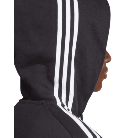 Achat Veste zippée à capuche Adidas Homme à 3 bandes ESSENTIALS Noir capuche