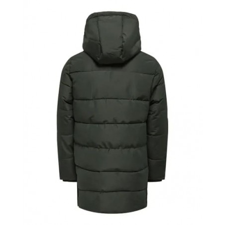 achat Doudoune longue Only & Sons ONSCARL LIFE LONG QUILTED Noire dos