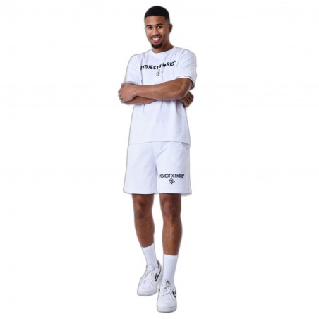 achat Short Project x Paris Homme logo brodé blanc tenue