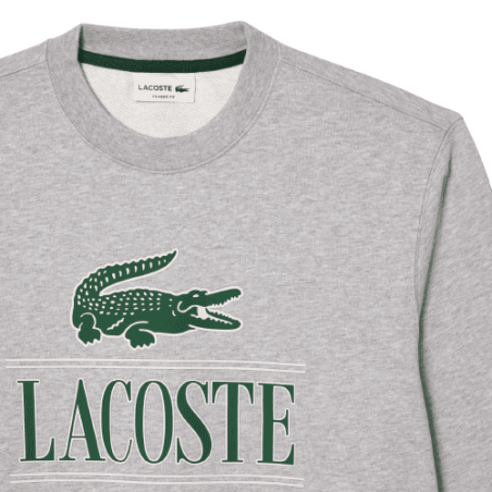 Achat sweatshirt Jogger LACOSTE homme gris poitrine