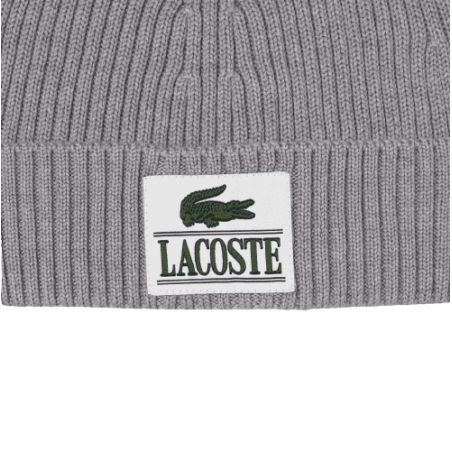 Achat bonnet adulte LACOSTE CORE GRAPHICS gris logo