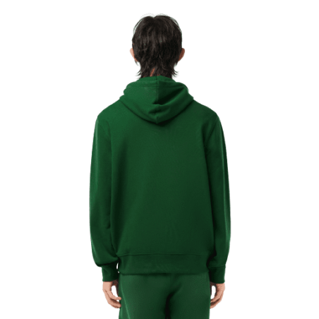 Sweat à capuche jogger homme LACOSTE vert arrière