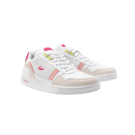 Achat sneakers LACOSTE femme T-CLIP blanche droit