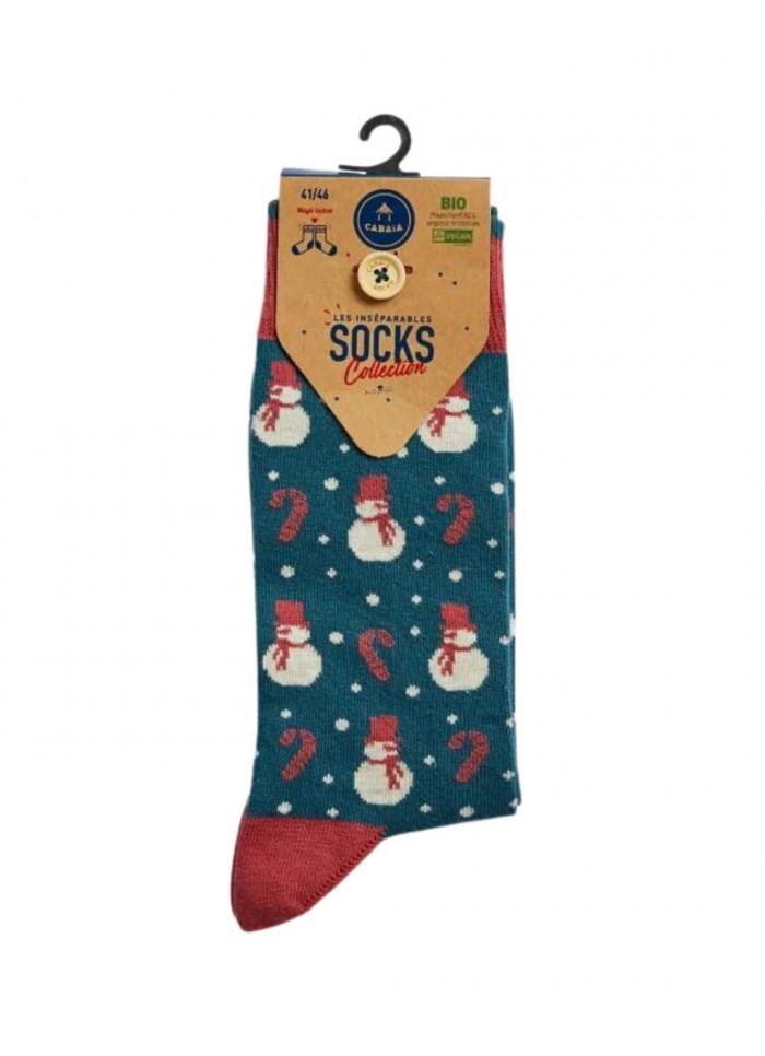 achat Chaussettes Cabaïa Homme Les inséparables Noël face