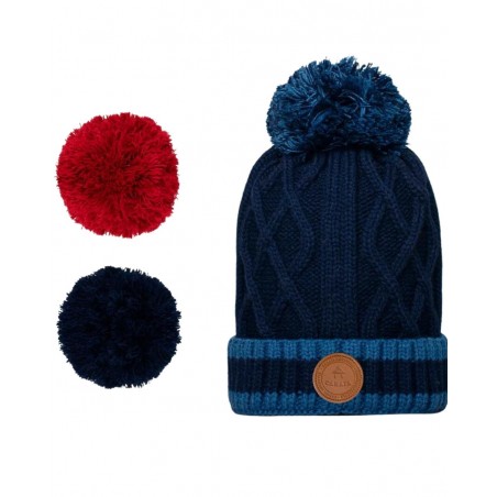 achat Bonnet Cabaïa Adulte APPLETINI New blue pompons