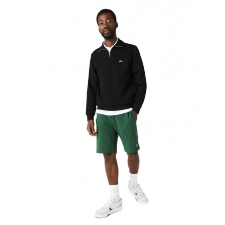 achat Sweatshirt Lacoste Homme à col montant zippé Noir look outfit