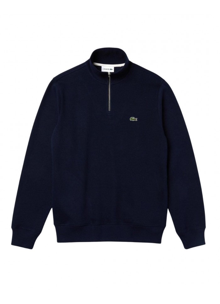 achat Sweatshirt Lacoste Homme à col montant zippé Bleu face