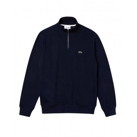 achat Sweatshirt Lacoste Homme à col montant zippé Bleu face