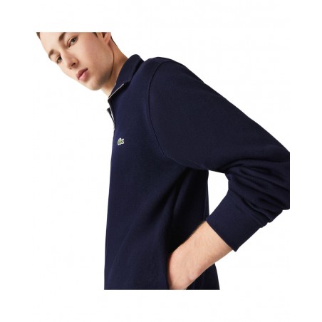 achat Sweatshirt Lacoste Homme à col montant zippé Bleu poche