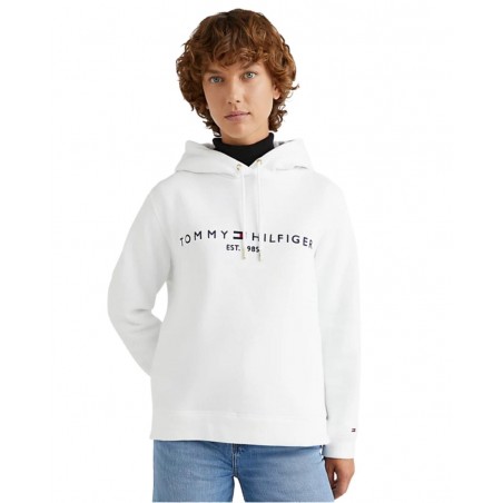 achat Sweatshirt Tommy Hilfiger Femme HERITAGE Blanc mannequin