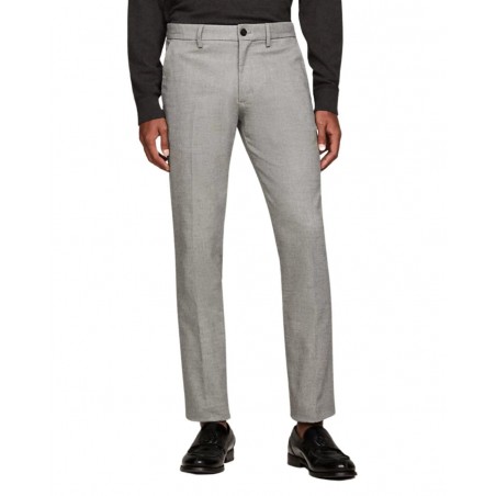 achat Pantalon Tommy Hilfiger Slim brossé BLEECKER Gris porté