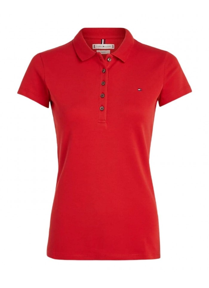 achat Polo Tommy Hiliger Femme HERITAGE Rouge face