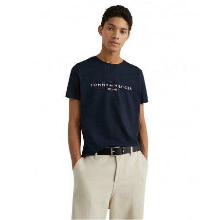 achat T-shirt Tommy Hilfiger Homme CORE LOGO Bleu profil