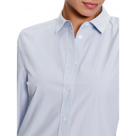 achat Chemise Tommy Hilfiger Femme POPLIN REGULAR Bleu  boutons