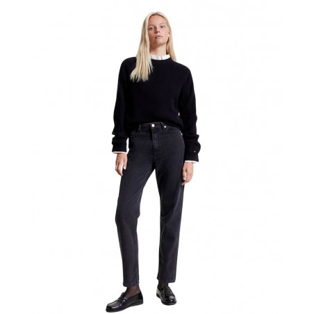 achat Jean droit Tommy Hilfiger Femme CLASSIC Taille haute Noir profil