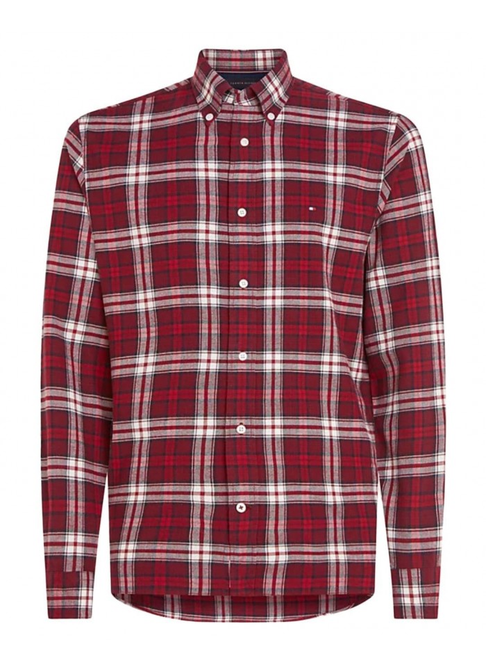 achat Chemise Tommy Hilfiger Homme TARTAN Rouge face