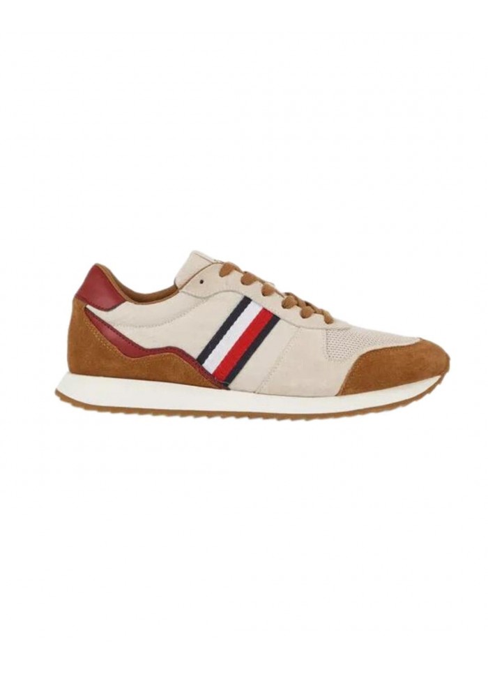 achat  facehChaussure Tommy Hilfiger Homme RUNNER EVO MIX Marron