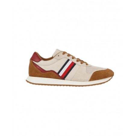 achat  facehChaussure Tommy Hilfiger Homme RUNNER EVO MIX Marron