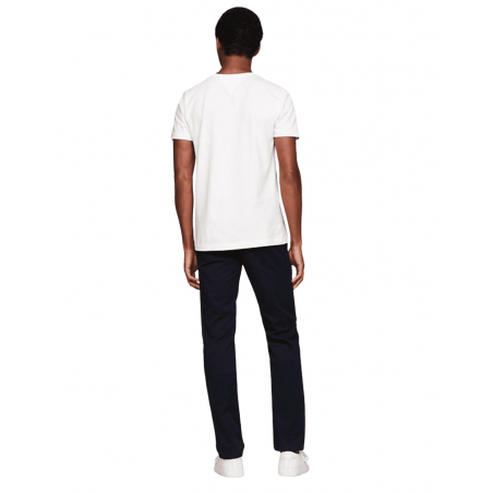 achat T-shirt ajusté Tommy Hilfiger Homme FLEX Blanc dos