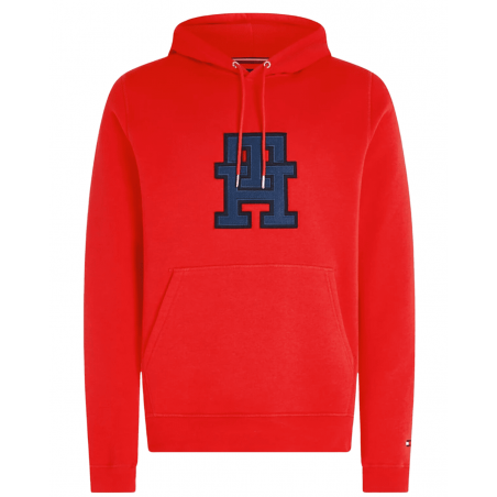 achat Sweat à capuche Tommy Hilfiger Homme MONOGRAM APPLIQUE Rouge face