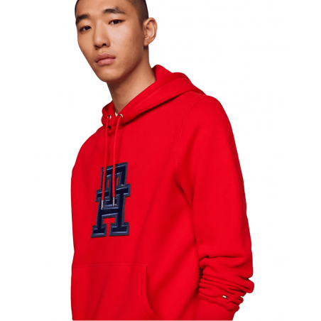 achat Sweat à capuche Tommy Hilfiger Homme MONOGRAM APPLIQUE Rouge profil