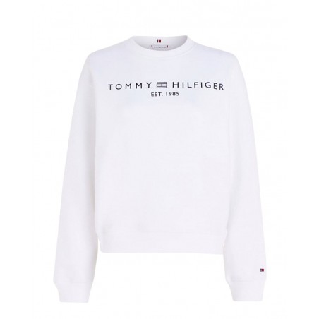 achat Sweat Tommy Hilfiger Femme emblématique à Logo Blanc face