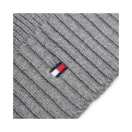 achat Bonnet Tommy Hilfiger ESSENTIAL FLAG Gris détails logo