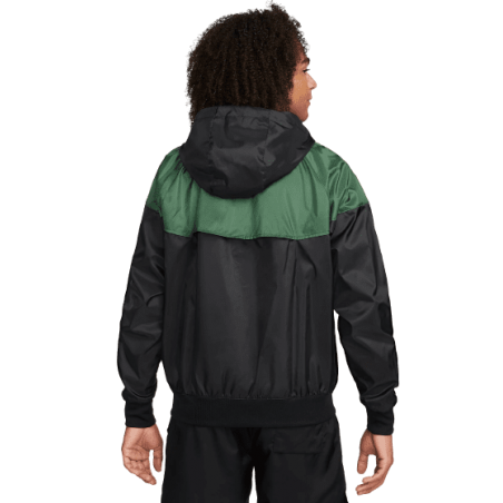 Achat veste coupe-vent NIKE homme WVN LND WR HD noir/vert arrière