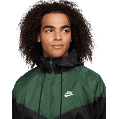 Achat veste coupe-vent NIKE homme WVN LND WR HD noir/vert devant