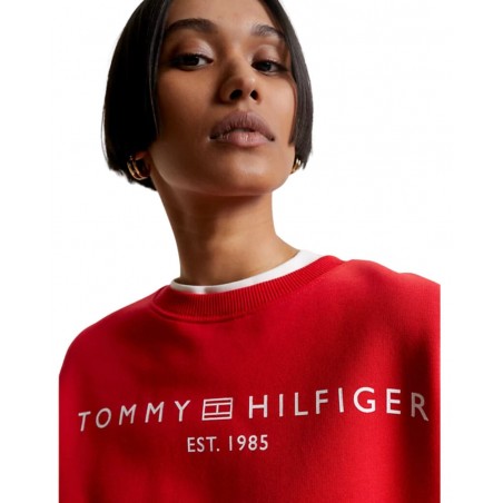 achat Sweat Tommy Hilfifer Femme REG CORP LOGO Rouge détails