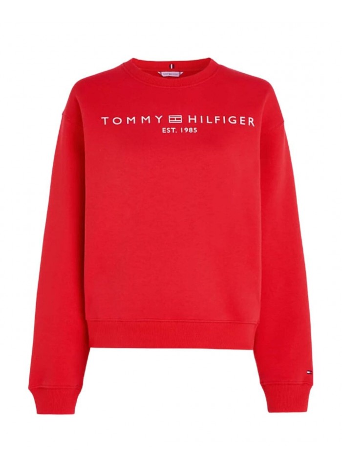 achat Sweat Tommy Hilfifer Femme REG CORP LOGO Rouge face