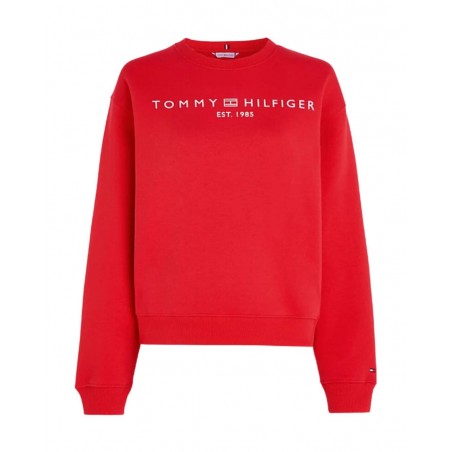 achat Sweat Tommy Hilfifer Femme REG CORP LOGO Rouge face